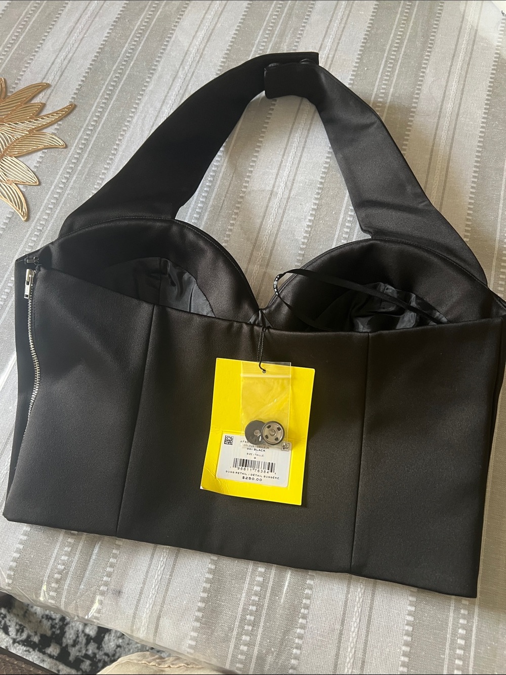 Marc Jacobs Black Satin Cropped Shoulder Bag - Picture 2 of 5